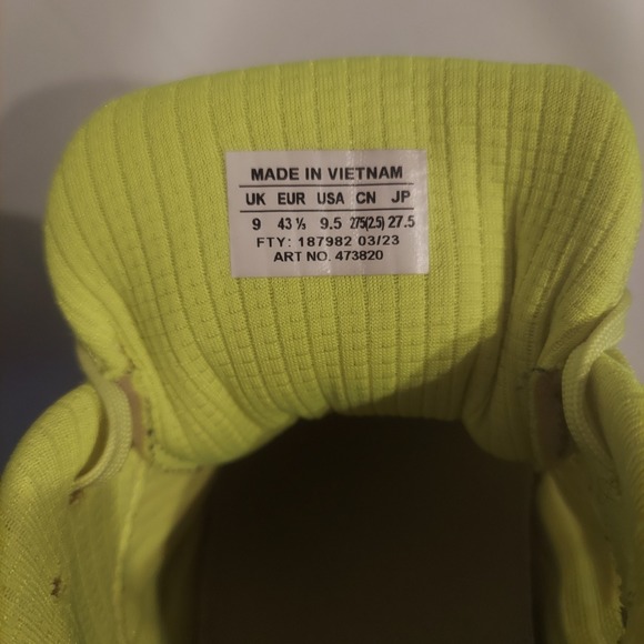 Salomon Mens Phosphor Yellow & Blue Aero Blaze Running Shoes Sneakers Size 9.5 - Picture 10 of 16